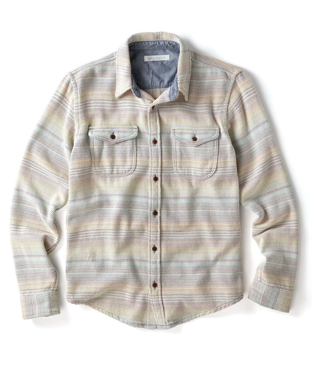 Outerknown Men 3XL Blanket Shirt Jacket Shacket Sunrise Mojave Stripe Relaxed
